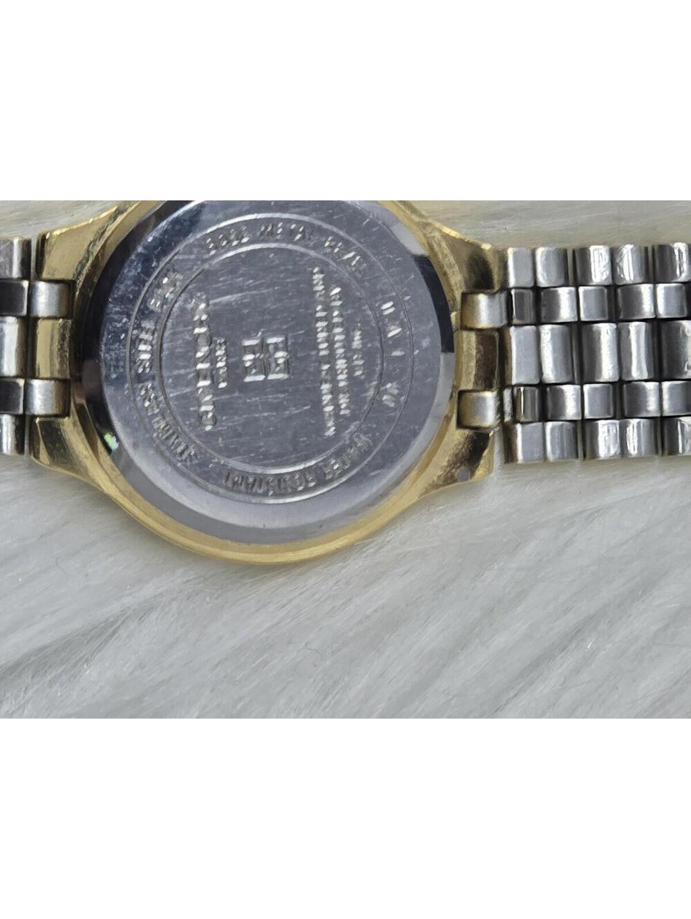 Vintage Givenchy Swiss Gold Tone Tank Watch G Link Band - Picture 7 of 8